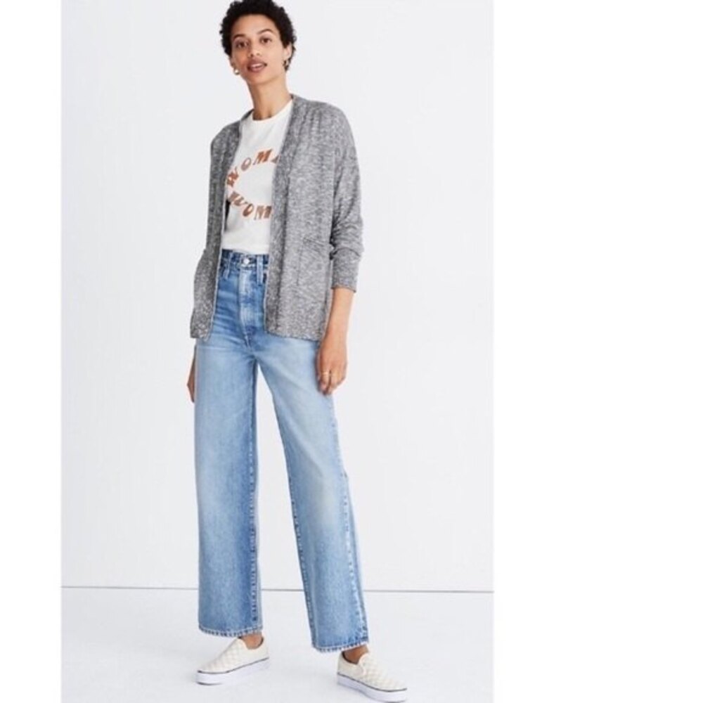 Madewell Fieldwalk Gray Knit Cardigan Sweater XS
